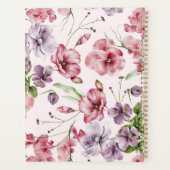 ガーデン花模様パーソナライズされたプランナー プランナー手帳 (裏面)