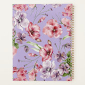 ガーデン花模様パーソナライズされたプランナー プランナー手帳 (裏面)