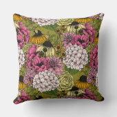 ガーデン花模様2 クッション (裏面)