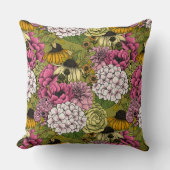 ガーデン花模様2 クッション (正面)