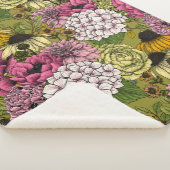 ガーデン花模様2 シェルパブランケット (3/4)