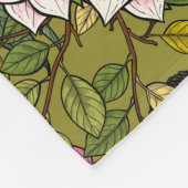 ガーデン花模様2 フリースブランケット (角)