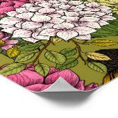 ガーデン花模様2 ポスター (角)