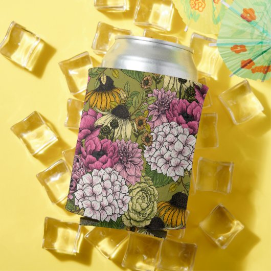 ガーデン花模様2 缶クーラー (インサイチュ 夏)