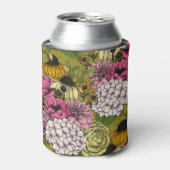 ガーデン花模様2 缶クーラー (缶正面)