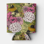 ガーデン花模様2 缶クーラー (正面)