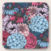 ガーデン花模様 コースター (正面)