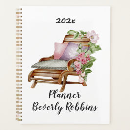 ガーデン花模様 パーソナライズされた プランナー手帳