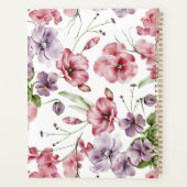 ガーデン花模様 パーソナライズされた プランナー手帳 (裏面)