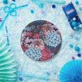 ガーデン花模様 ペーパープレート (パーティー)