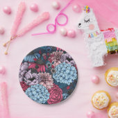 ガーデン花模様 ペーパープレート (パーティー)