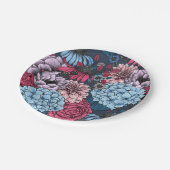 ガーデン花模様 ペーパープレート (アングル)