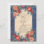 ガーデン華美開花ロマン結婚ティック 招待状 (正面)