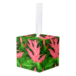 ガーデン葉ズ秋パターン キューブオーナメント