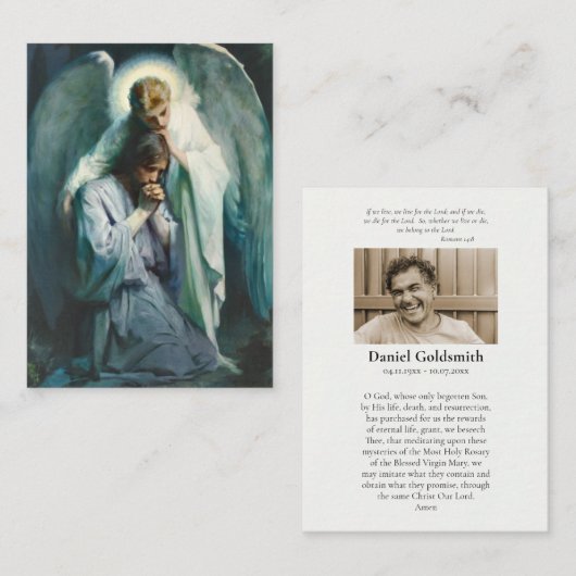 ガーデン葬儀の祈りの言葉カード プレイスカード (正面/裏面)