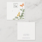 ガーデン観葉蝶のロゴイヤリングディスプレイ スクエア名刺 (正面/裏面)