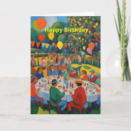 ガーデン誕生日パーティー カード