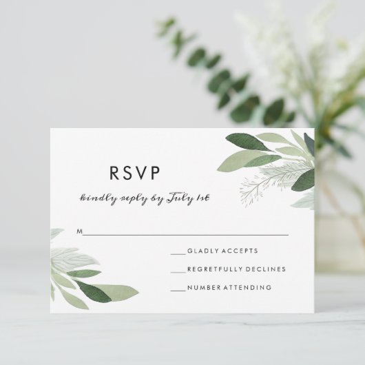 ガーデン赤面RSVP 出欠カード (スタンド正面)