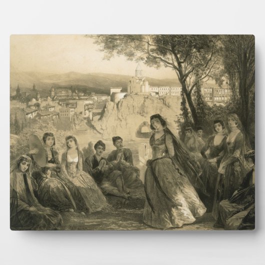 ガーデン近くのティフリス,グルジア,プレート27 from a book フォトプラーク (正面)