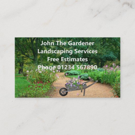 ガーデン造園名刺 名刺 (正面)