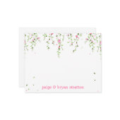 ガーデン開花フラットサンキューカード ノートカード (正面/裏面インサイチュ)