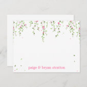 ガーデン開花フラットサンキューカード ノートカード (正面/裏面)