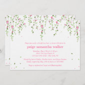 ガーデン開花ブライダルシャワー招待状 招待状 (正面/裏面)