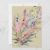 ガーデン開花ブライダルシャワー招待 招待状 (裏面)