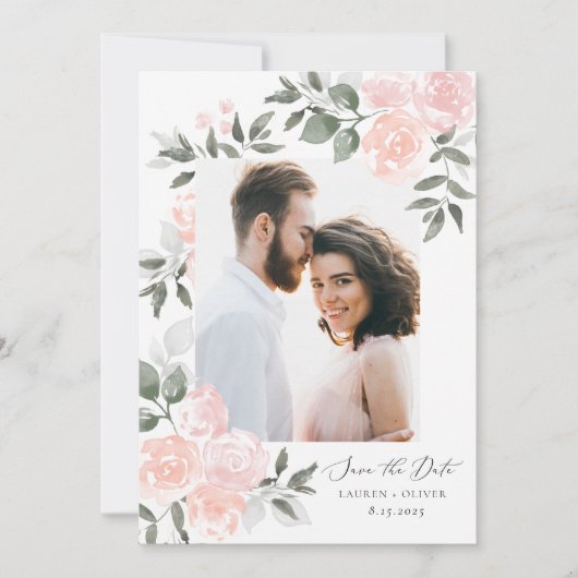 ガーデン開花日付の保存サンキューカード サンキューカード (正面)