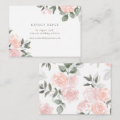 ガーデン開花RSVP by Webサイトの挿入 エンクロージャーカード (正面/裏面)