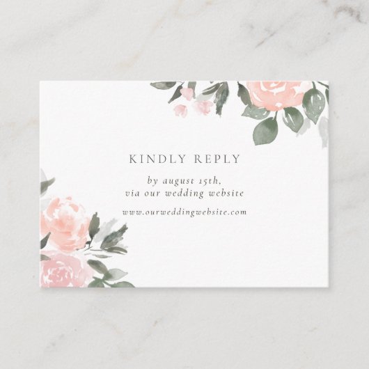 ガーデン開花RSVP by Webサイトの挿入 エンクロージャーカード (正面)