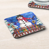 ガーデン雪だるま コースター (左側)