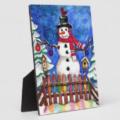 ガーデン雪だるま フォトプラーク (側面)