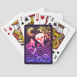 ガーデン骨格の骨、フォークアートムーン、蛾 トランプ