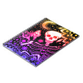 ガーデン骨格の骨、フォークアートムーン、蛾 ノートブック (左側)