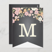 ガーデン魅力的フローラフラッグDIYバンティングバナー ポストカード (正面/裏面)