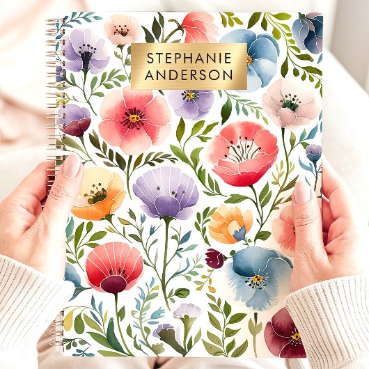 ガーデン鮮やかウォーターカラーフローラ名前をカスタムする プランナー手帳