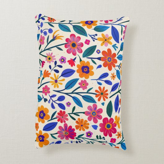 ガーデン鮮やかグローアクセント枕 アクセントクッション (裏面(縦))