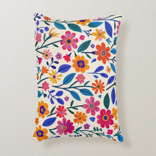ガーデン鮮やかグローアクセント枕 アクセントクッション (正面(垂直))