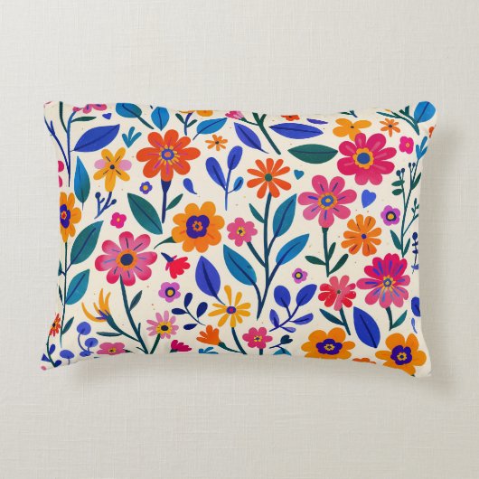 ガーデン鮮やかグローアクセント枕 アクセントクッション (裏面)