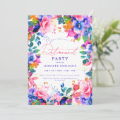 ガーデン鮮やかフローラ退職パーティー 招待状 (スタンド正面)