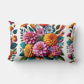 ガーデン鮮やか開花フローラデザイン ランバークッション (裏面)