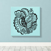 ガーデン鳥張りキャンバス印刷 キャンバスプリント (インサイチュ (ウッドフロア))