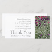 ガーデン1チューリップ悔やみや弔慰サンキューフォトカード2 サンキューカード (正面/裏面)