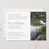 ガーデン2平和な池の葬儀のお知らせ 招待状 (正面)