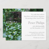 ガーデン5ロータス葬儀のお知らせ 招待状 (正面/裏面)