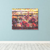 ガーデン・イン・ジヴェルニー – Claude Monet - c1900 キャンバスプリント (インサイチュ (ウッドフロア))