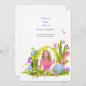 ガーデン・イースター・カードのバニー シーズンカード (正面/裏面)