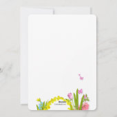 ガーデン・イースター・カードのバニー シーズンカード (裏面)