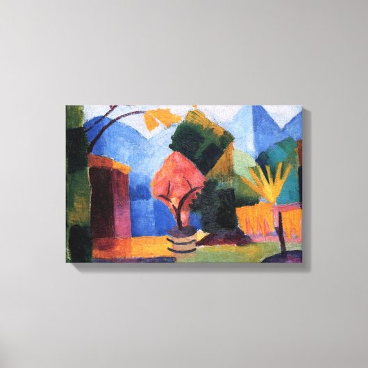 ガーデン・オン・トゥン湖バイマ威厳があるーク、ヴィンテージ・アート キャンバスプリント (正面)